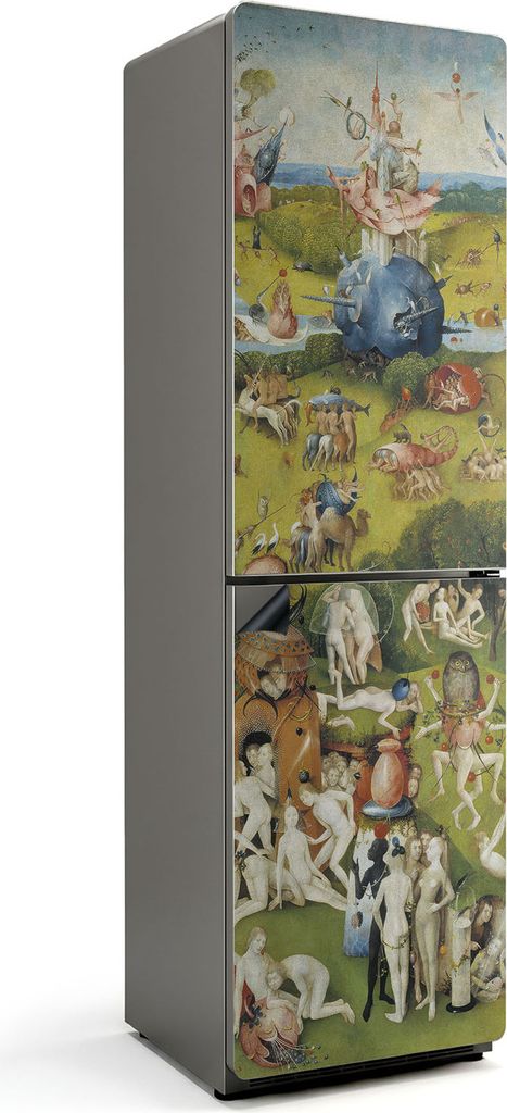 Boschs Garten der Lüste – Magnetische Kühlschrank Abdeckung – Dekorfolie magnetisch Küche – Kühlschrank Magnet Deko – selbstklebende Ma...