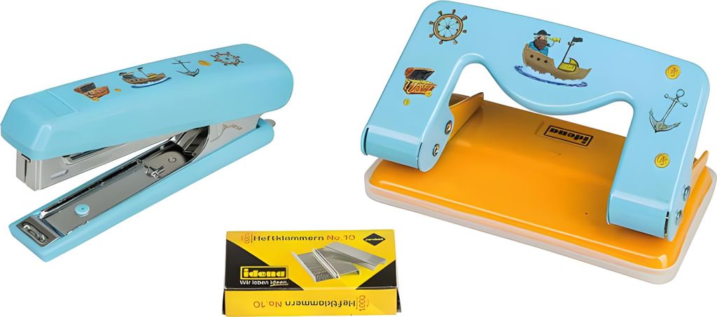 Idena Locher & Heftgerät Set, Motiv Piraten