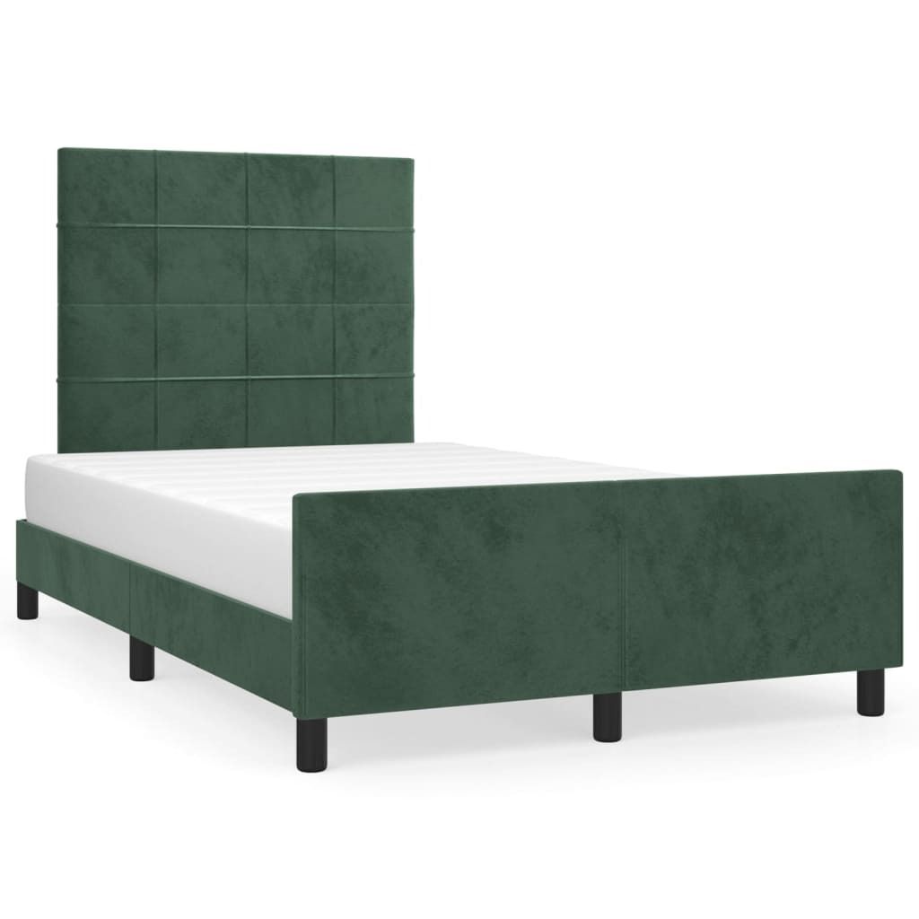 "2026 MODERNE"Bettgestell - Doppelbett - ohne Matratze Dunkelgrün 120x200 cm Samt - Polsterbett Klassische Betten CC3952701