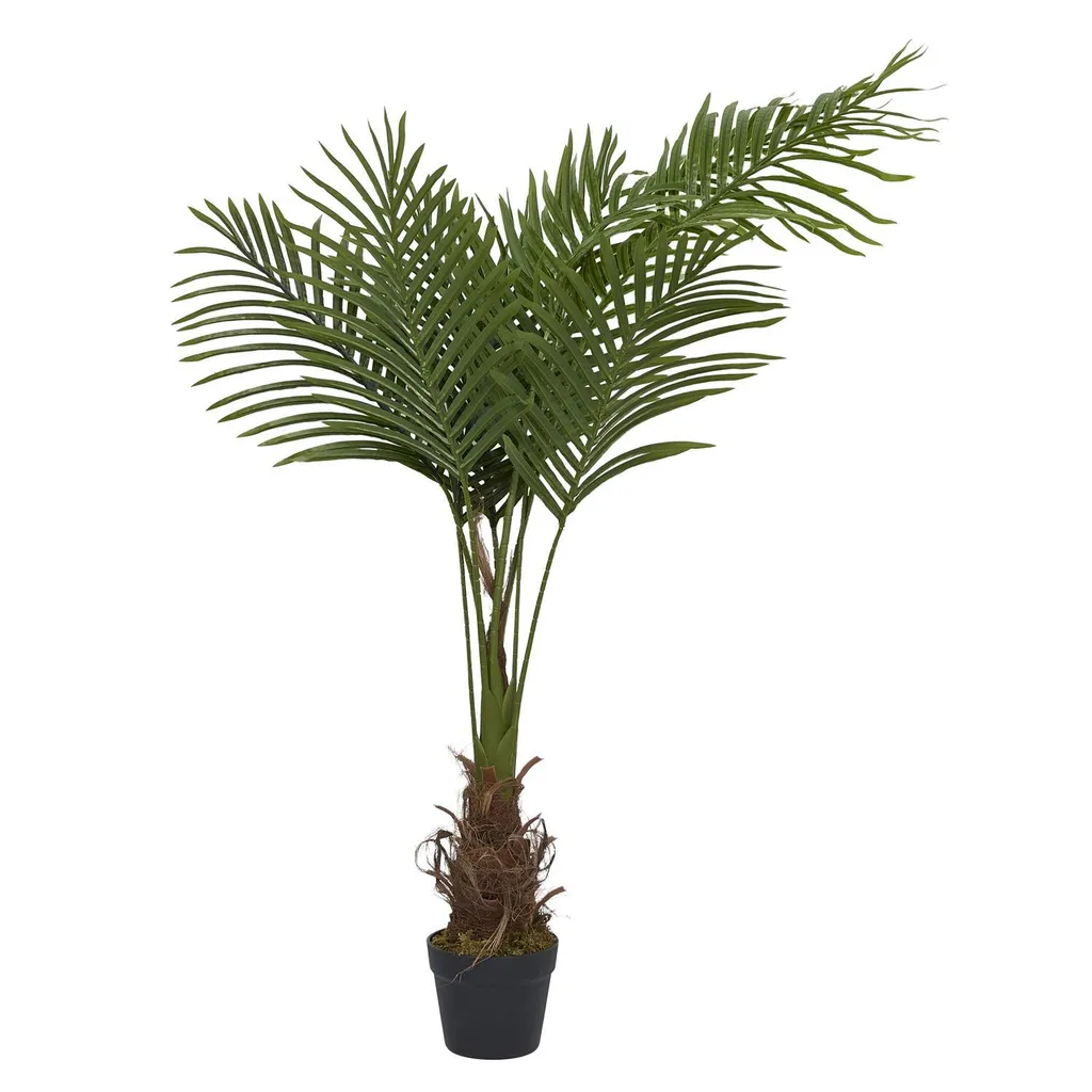 Plante Artificielle Palmier d'Arec Vert 120 cm en Pot Décoratif