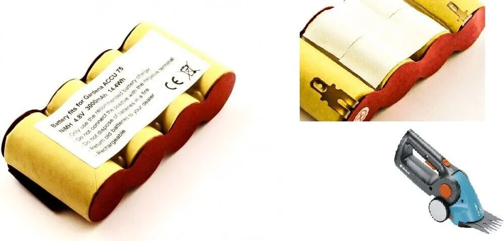 Batterie de rechange pour cisaille à gazon Gardena Accu 75 4.8V