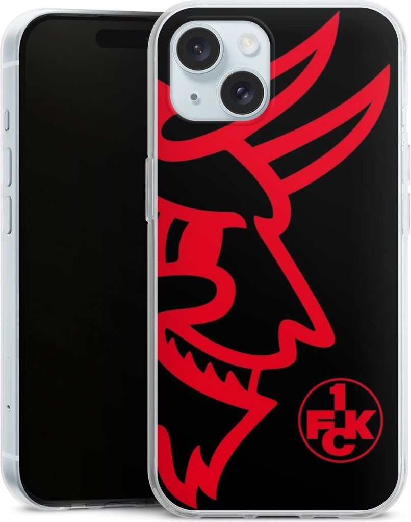 DeinDesign Handyhülle für Apple iPhone 15 Silikon Hülle Case Smartphone Schutzhülle 1. FC Kaiserslautern Logo Offizielles Lizenzprodukt