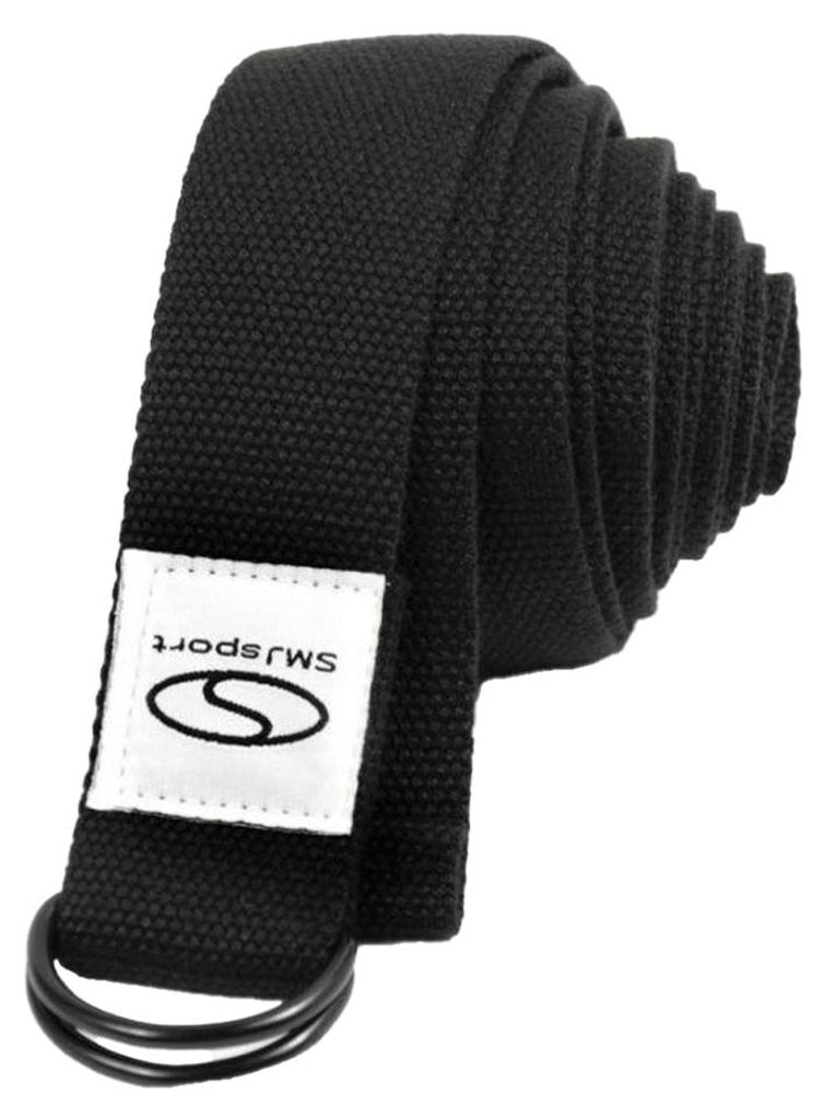 SMJ Sport - Yoga Riemen, Baumwolle PP2433 (Einheitsgröße) (Schwarz)