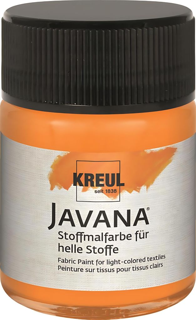 KREUL Javana Stoffmalfarbe für helle Stoffe Orange 50 ml