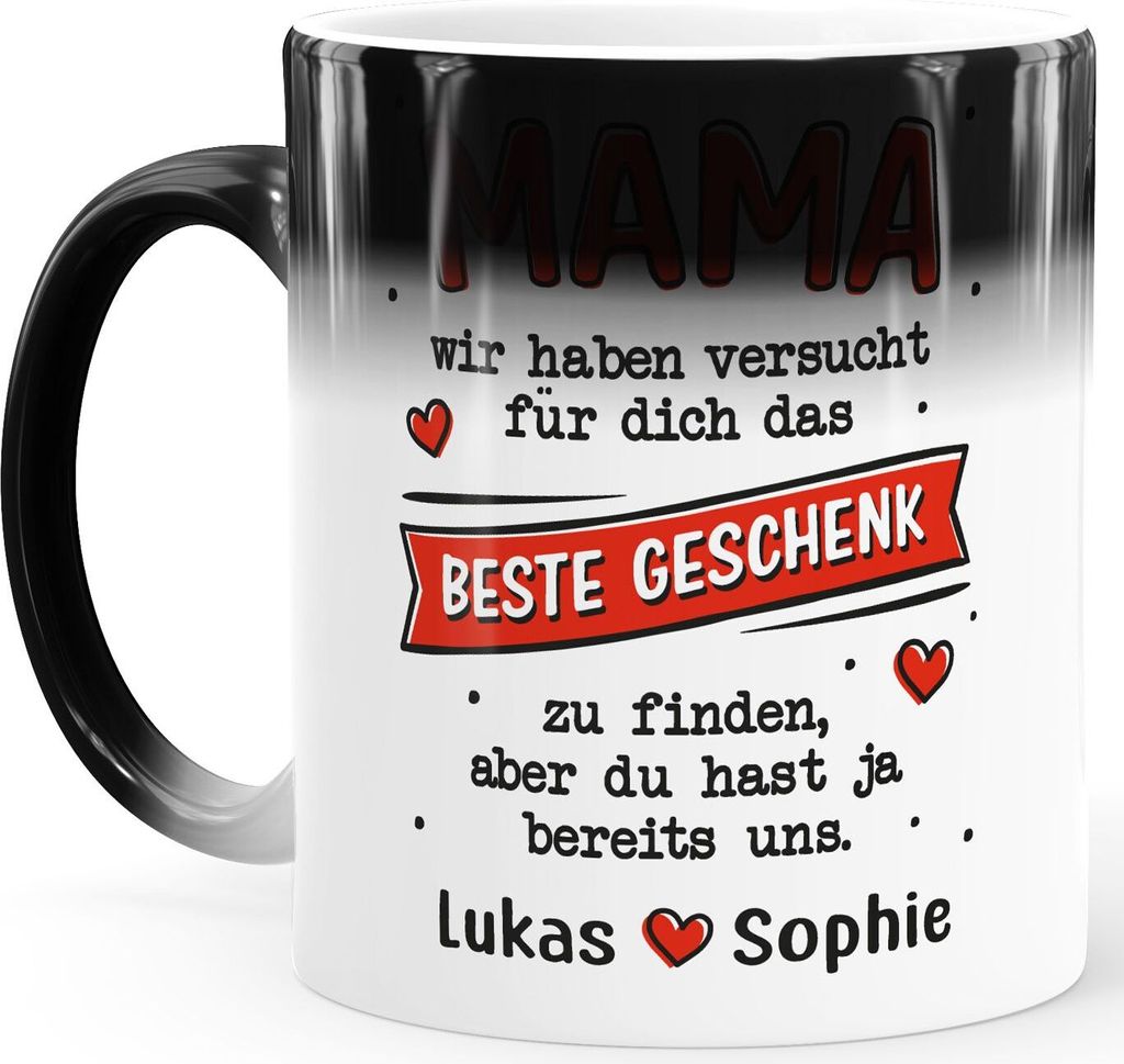 Zaubertasse Mama Wir haben versucht das beste Geschenk für dich zu finden personalisiert Namen Kinder Muttertag lustig SpecialMe Uns personalsie...