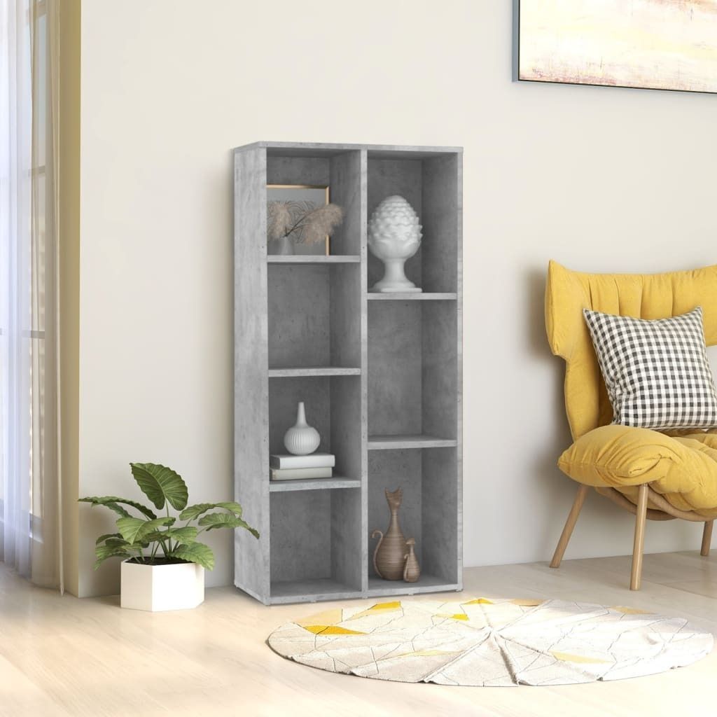 vidaXL Bücherregal Betongrau 50x25x106 cm Holzwerkstoff - Bücherschrank - Bücherschränke - Bücherregal - Bücherregale