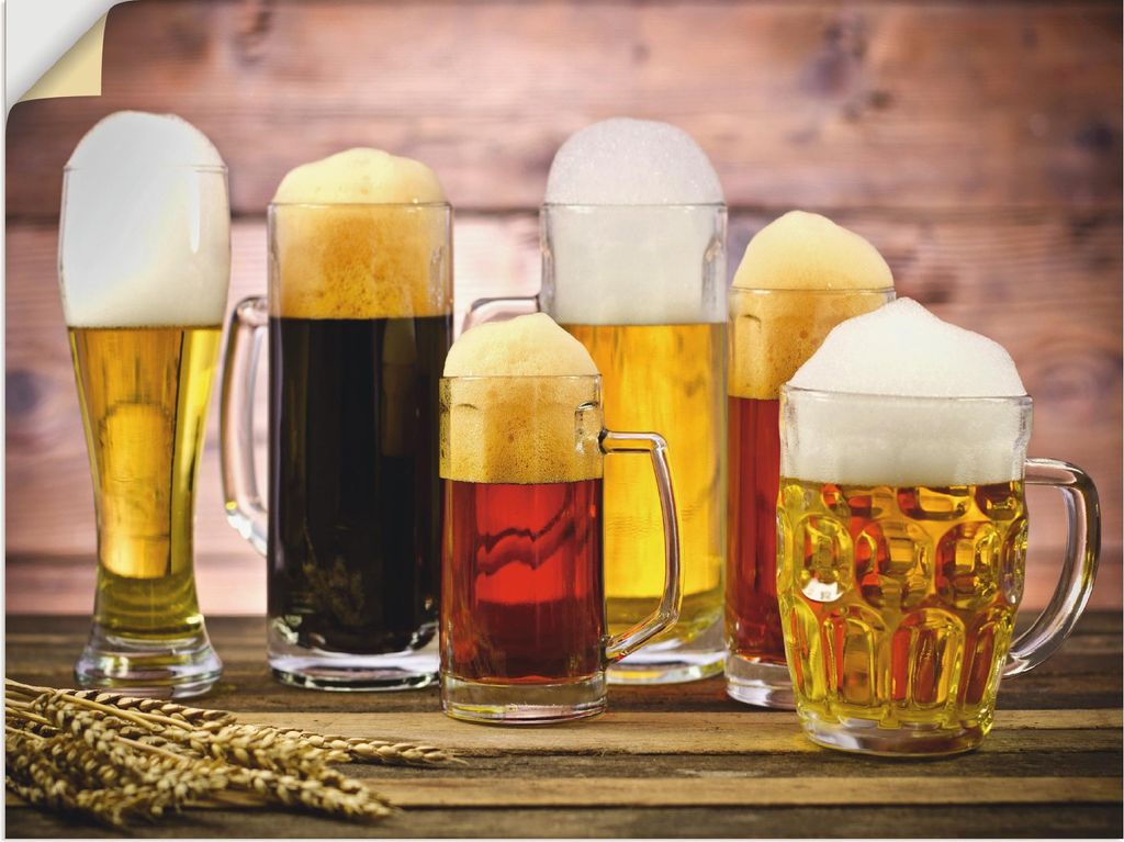 ARTland Wandbild, selbstklebend Biervielfalt Größe: 120x90 cm