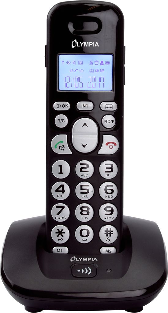 Olympia 5000 Strahlungsarmes Schnurlostelefon, Rufnummernanzeige, Freisprechfunktion, DECT