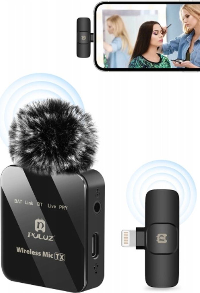Bezprzewodowy Mikrofon Krawatowy PULUZ do iPhone LIGHTNING Zdjęcie produktu 