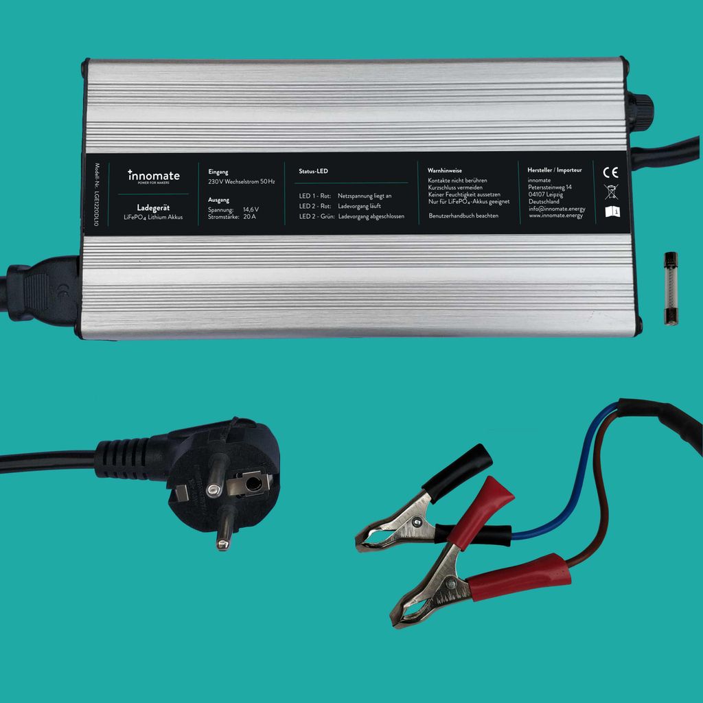 Ladegerät LiFePO4 Akku 12V 20A