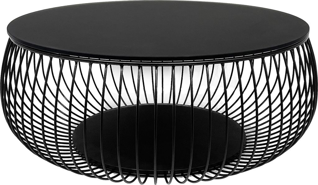 SalesFever Couchtisch rund Ø 86 cm | Klarglasplatte 10 mm | Produktbild 