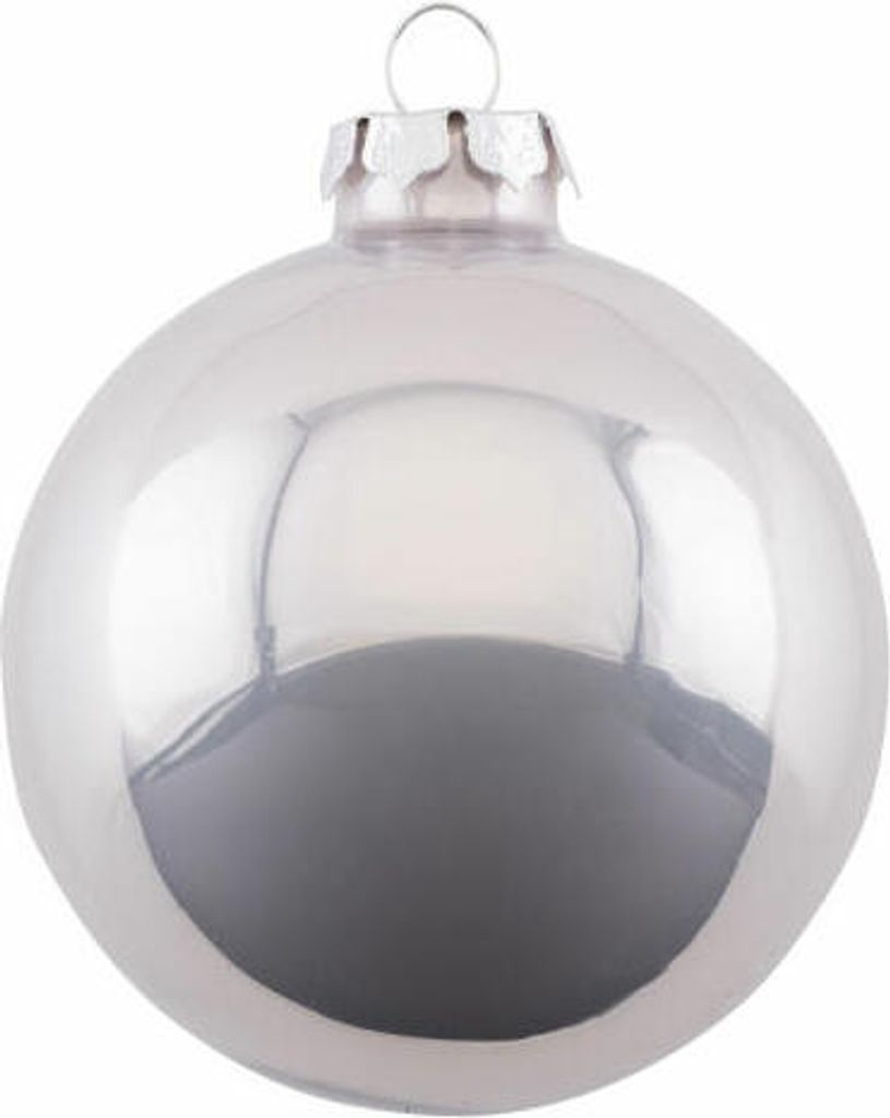 Gift Company Christbaumkugel Opal, Weihnachtskugel, Baumschmuck, Glas, Grau, Ø 6 cm, 11699
