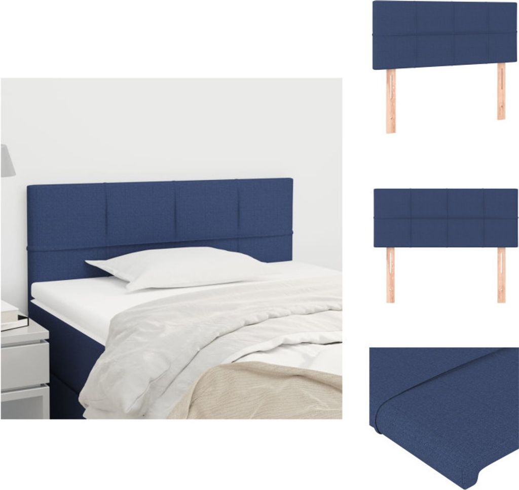 vidaXL Kopfteil Blau 100x5x78/88 cm Stoff - Kopf- & Fußenden
