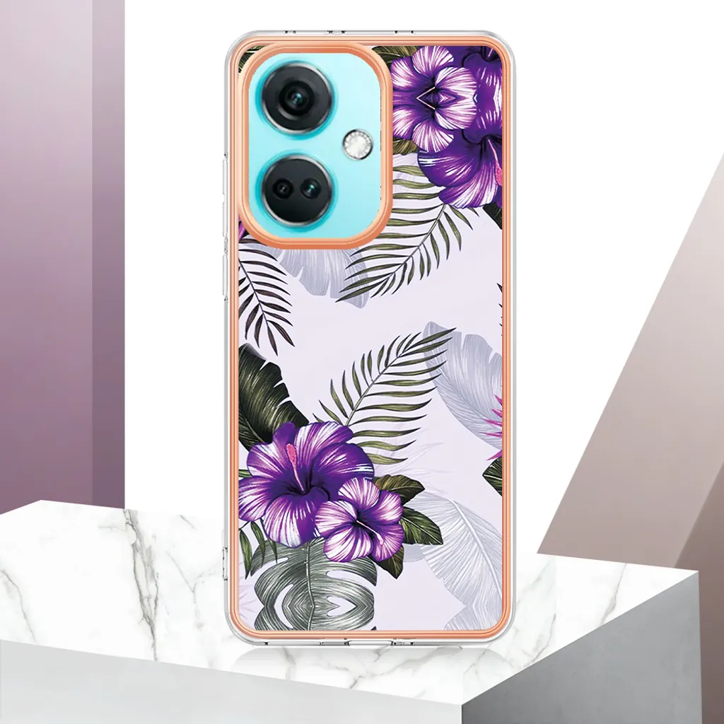 Custodia Glamour OnePlus Nord CE3 Viola - Silicone Morbido Antiurto - 5