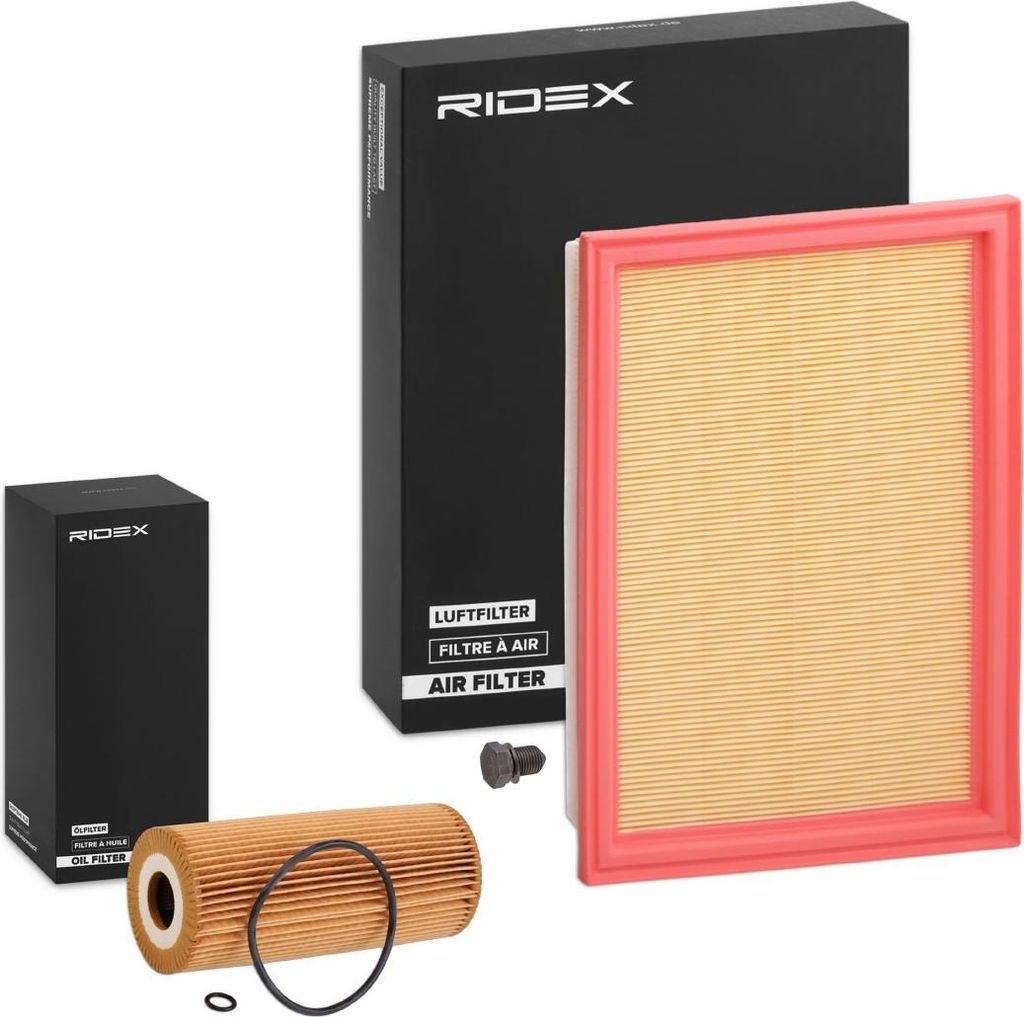 RIDEX Filterset Inspektionspaket Filtersatz für VW TOURAN (1T3) SHARAN (7M8, 7M9, 7M6) PASSAT (3B3) für AUDI A4 Avant (8ED, B7) für FORD GALAXY ...