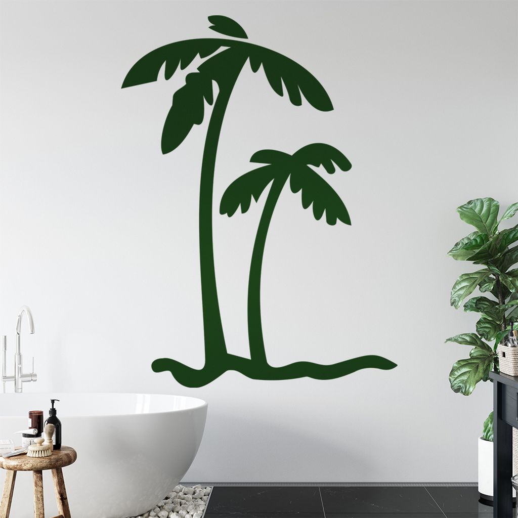 Palmen Wandtattoo in 6 Größen - Wandaufkleber Wall Sticker - Dekoration, Küche, Wohnzimmer, Schlafzimmer, Badezimmer
