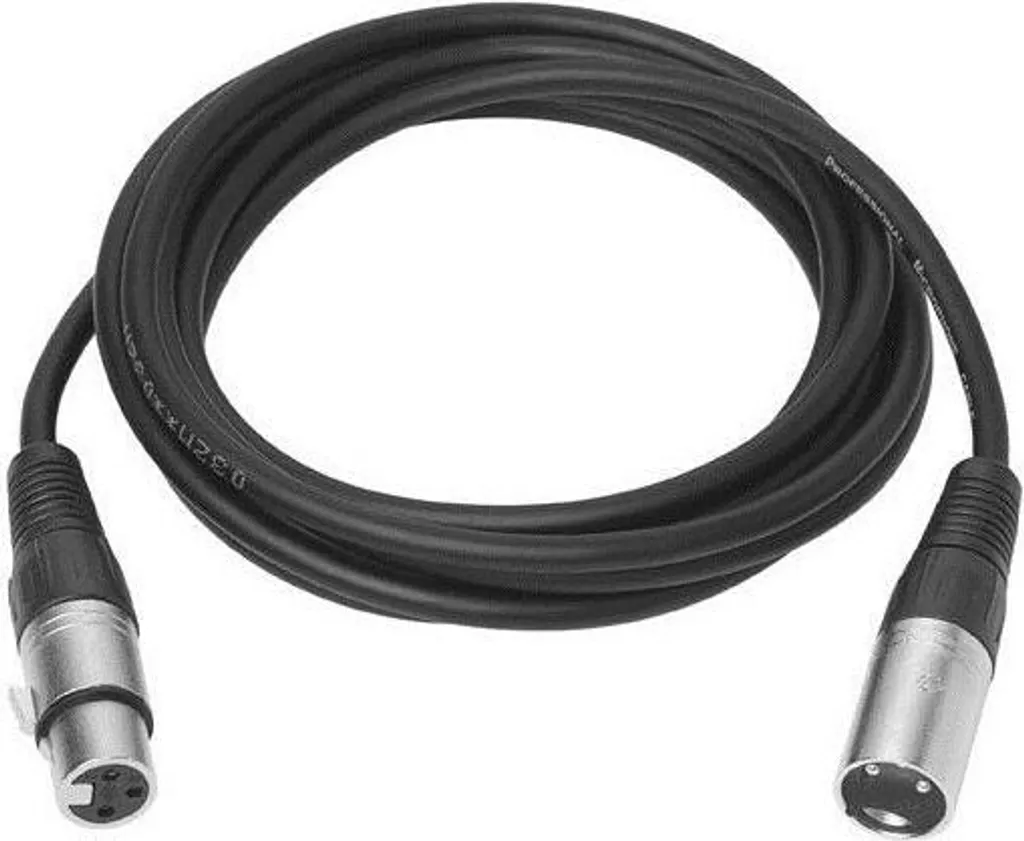 Cordon XLR 0.5m VivoLink Noir pour Connexion Studio et Régie Audiovisuelle