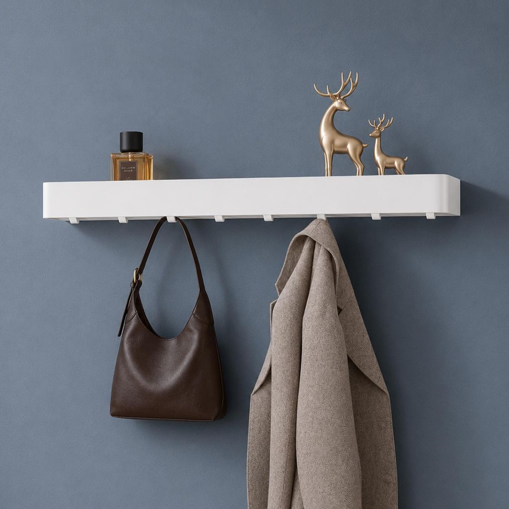 doporro Wandgarderobe mit Ablage, Garderobenleiste 80 cm Produktbild 