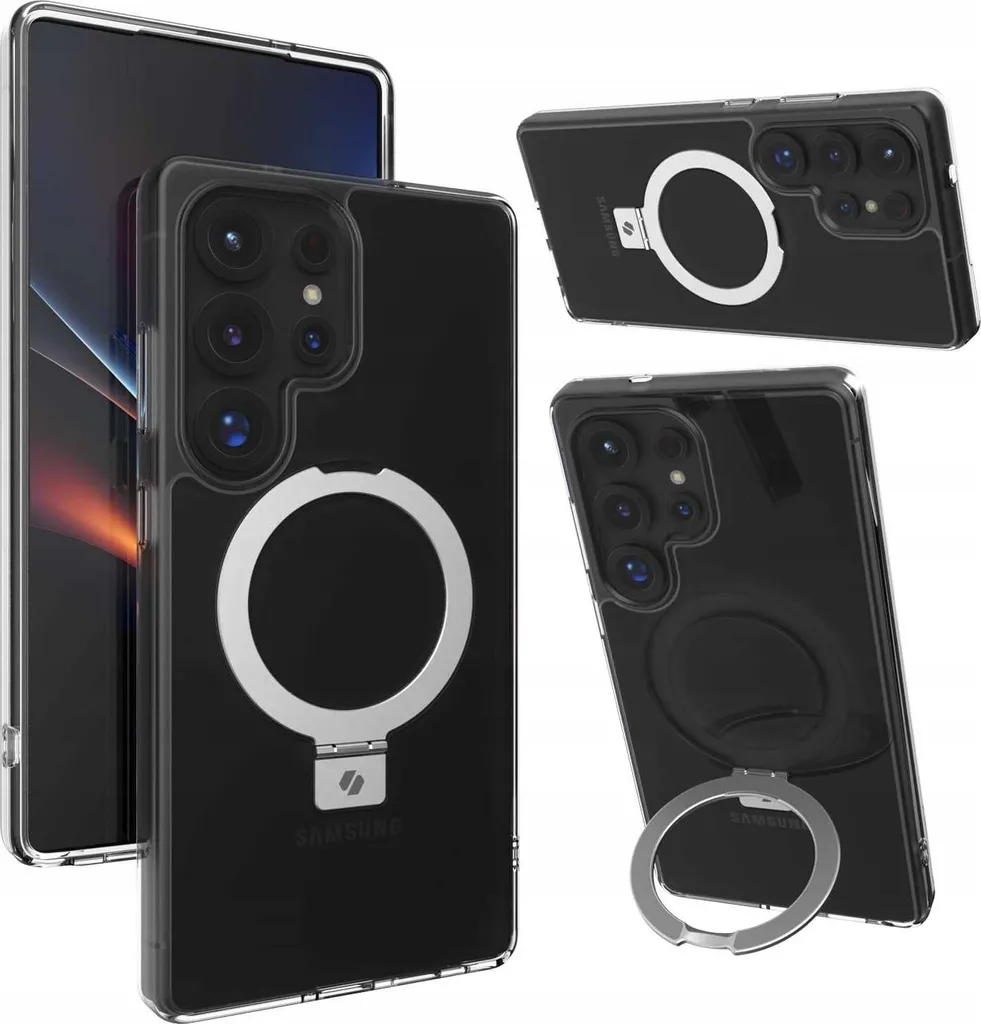 Étui de protection transparent Galaxy S25 Ultra avec anneau MagSafe Pro