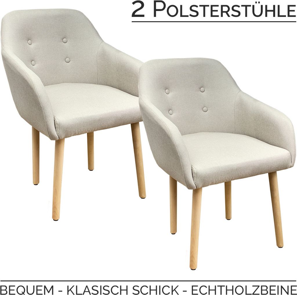 Stühle Esszimmerstühle Armlehnstuhl Polsterstuhl Stoff Produktbild 