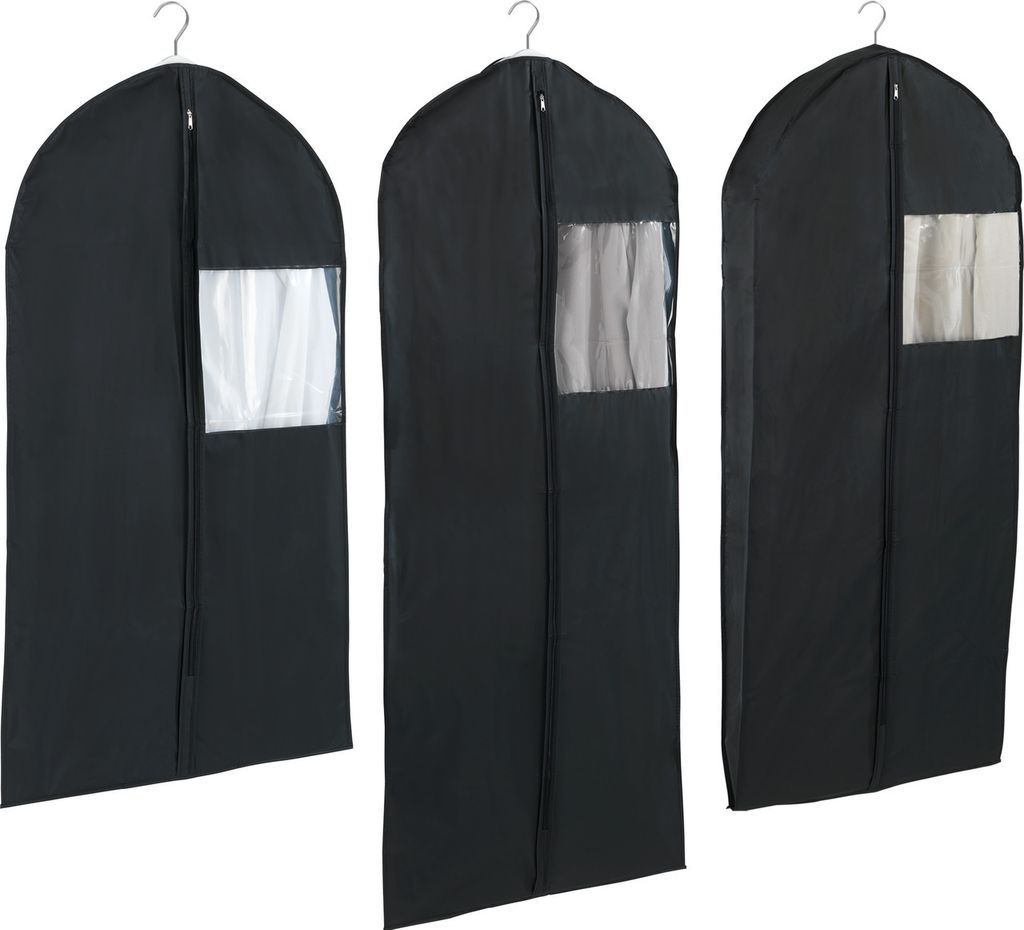 WENKO Kleidersack Mod. Deep Black 3-teiliges Set, klein, mittel & groß