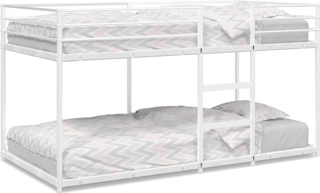 vidaXL Patrová postel bez matrace bílá 100x190 cm ocelová Obrázek produktu 