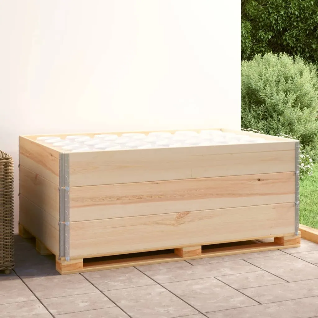 Protection de palette 100x150 cm en pin massif, solution de rangement 3 pcs