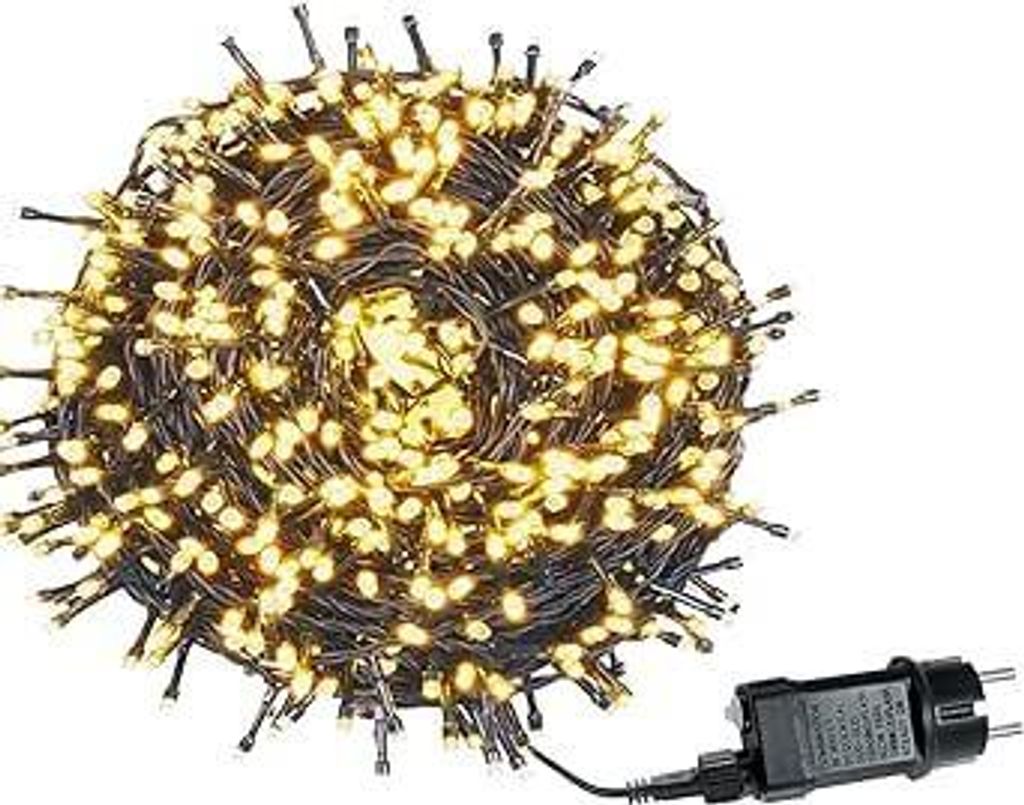 YUENFONG 50m lampki choinkowe LED 500LED ciepły biały - Zdjęcie produktu