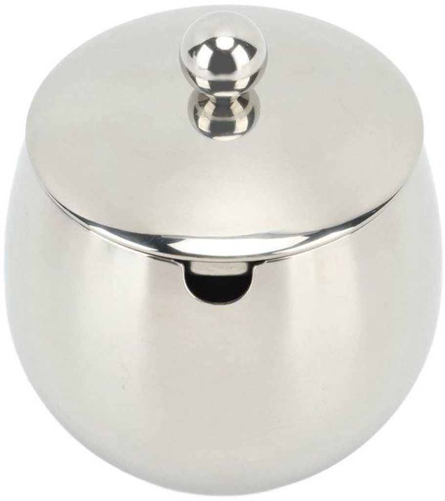 Edelstahl-Zuckerriegel mit Kräuterbehälter, Deckel und Aufbewahrung für Kaffeezucker, Süßigkeiten, Salz, Gewürze und Milch, Silberfarbener Zu...