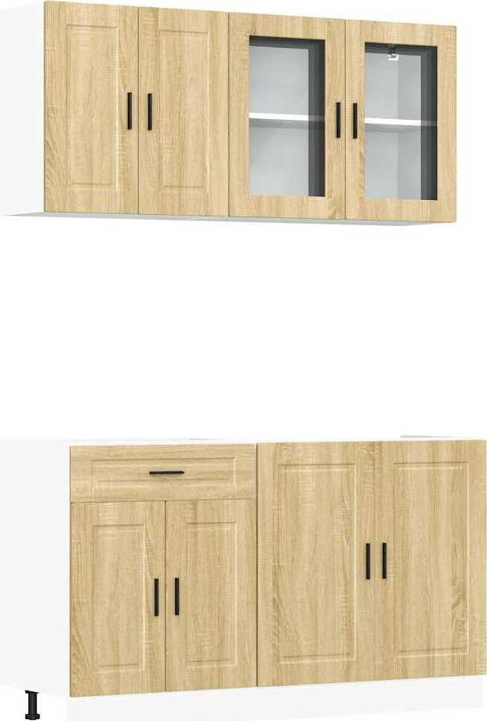 4-tlg. Küchenschrank-Set Porto Sonoma-Eiche Holzwerkstoff