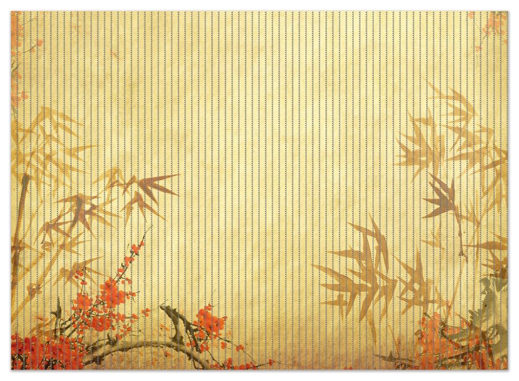 Wallario Duschmatte Antirutschmatte Badmatte Fußmatte Herbststimmung alter Papyrus mit Herbstmotiven, Größe ca. 90 x 65 cm
