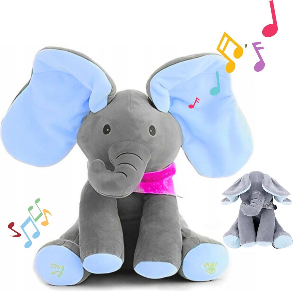 Elefante Interattivo Akuku Peluche Elefantino Morbido Blu Immagine del prodotto 