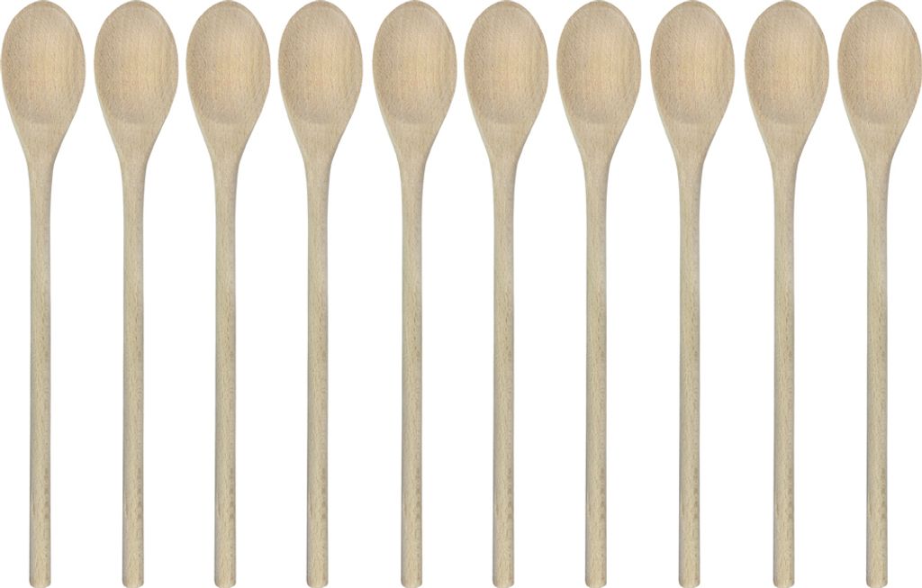 Holzkochlöffel Kochlöffel Holzlöffel 30 cm oval 10 Stück
