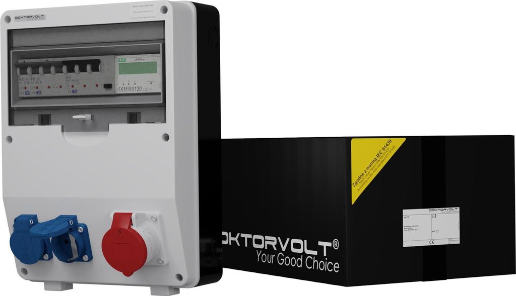 Stromverteiler TD-S/FI 1x16A 2x230V mit Stromzähler MID Doktorvolt 2510