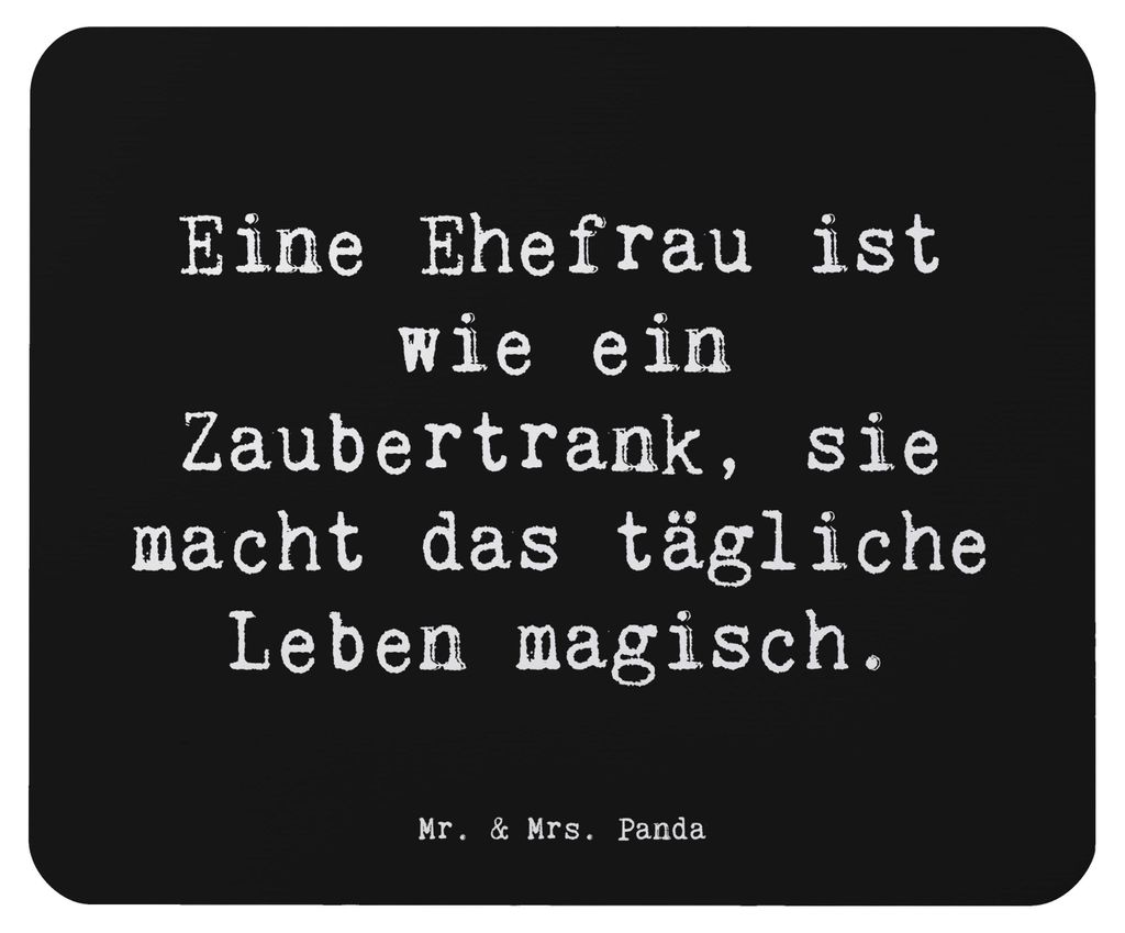 Mr. & Mrs. Panda Mauspad Spruch Magische Ehefrau - Schwarz - Geschenk, Magie, Mouse Pad, einzigartige Designs, Lächeln, Geburtstag, für, laptop, ...