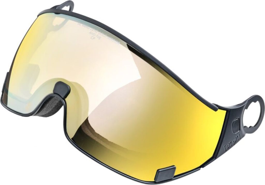 CP Skihelmvisier 32 dl Vario Lens Brown pol Gold Mirror Wechselvisier 2.7 für Skihelme CP inkl. foam Visier
