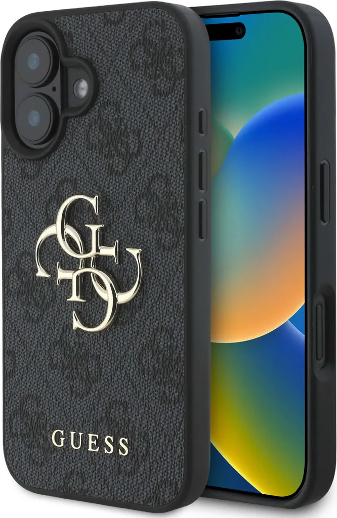 Guess GUHCP16S4GMGGR Custodia iPhone 16 6.1" Big Logo 4G Originale