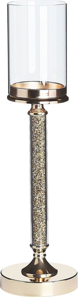 BELIANI Klassischer Kerzenständer Für Besonderes Flair Kerze Kerzen Deko Dekoration Gold Elegant Glas