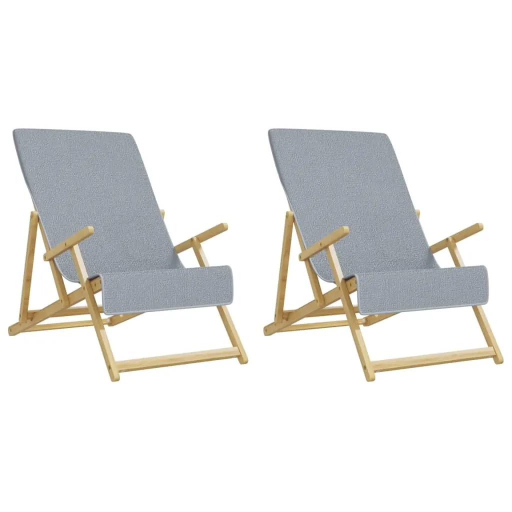 Asciugamani da Spiaggia 2 pz Grigio 60x135 cm | Cotone 400 GSM Alta Qualità
