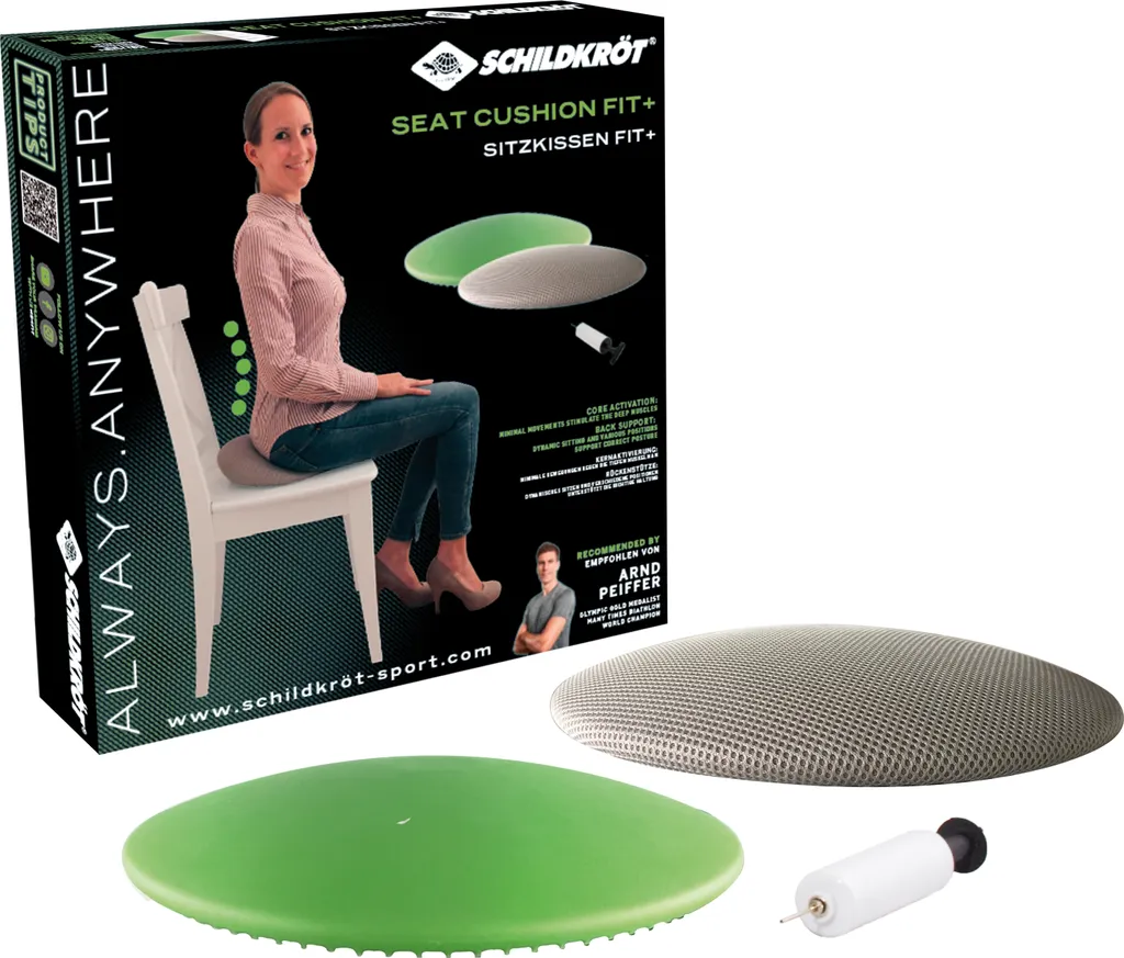 Coussin de Siège Actif pour Bureau et Yoga : Schildkröt Fit+ 960037