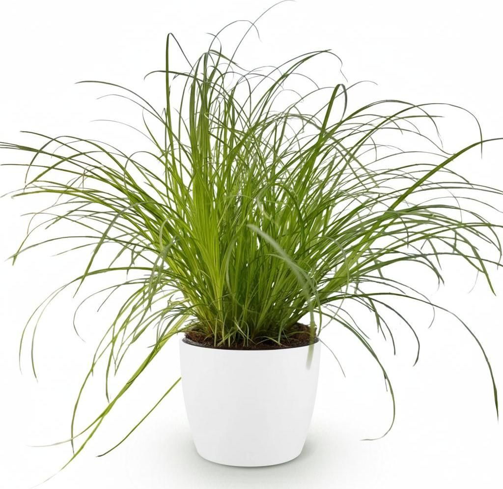 Cyperus Alternifolius Zumula Katzengras Zimmerpflanze im weißen Topf Ø12cm Deko