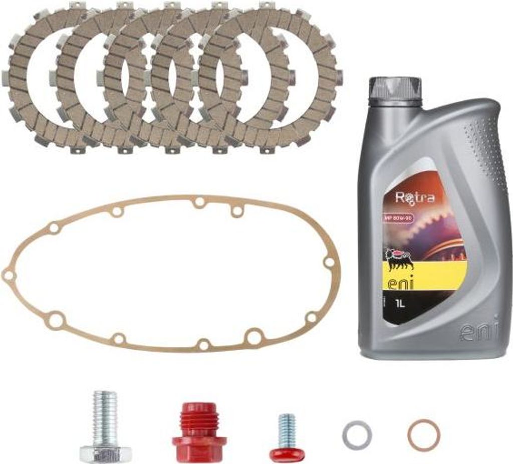 Ölschrauben + Dichtung + Öl SAE80 + Kupplungslamellen für Zündapp KS 125 175 Typ 521 - Citomerx