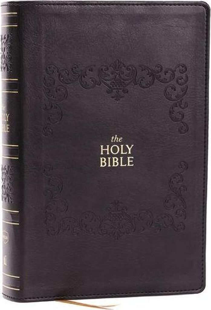 NKJV Bibel: Personal Size Giant Print, Schwarzes Leder, Heilige Bibel, Rote Schrift, Comfort Print: Neue King James Version