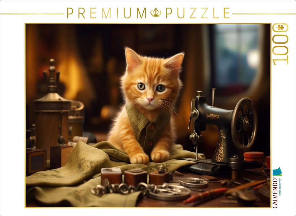 CALVENDO Puzzle Ein Motiv aus dem Kalender Märchenhafte Helden - Eine Reise in die magische Welt unserer Samtpfoten | 1000 Teile Lege-Größe 64x4...