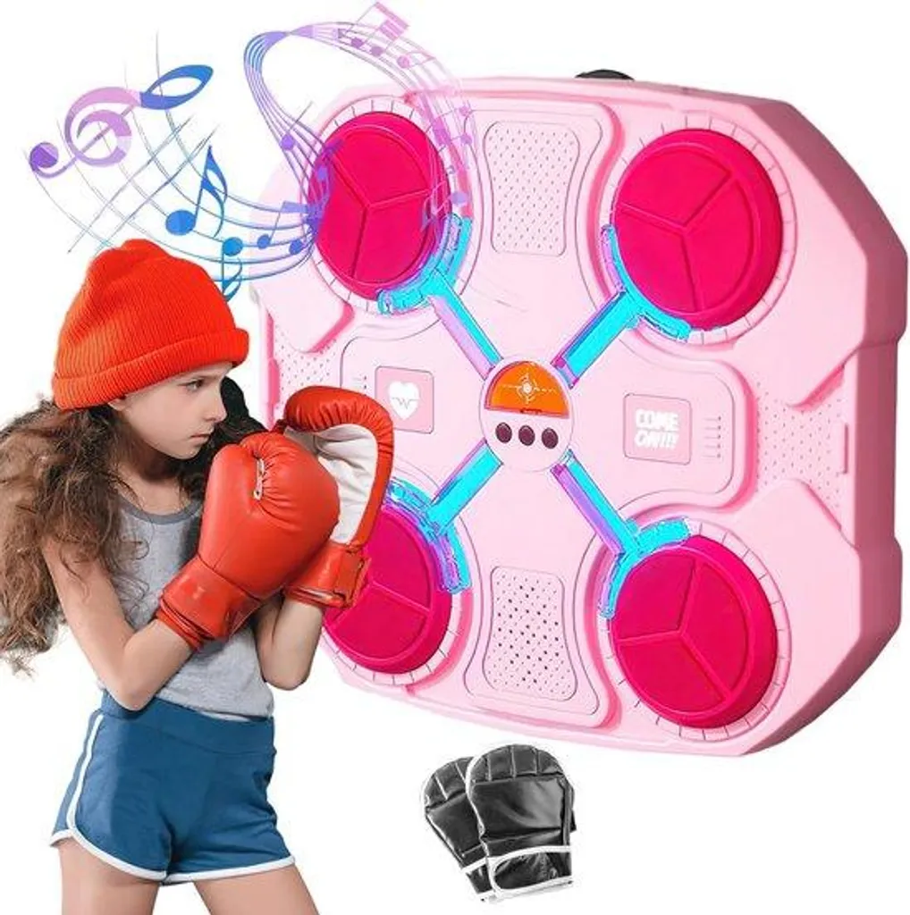 Sac de frappe connecté pour vélo d'appartement enfant avec gants