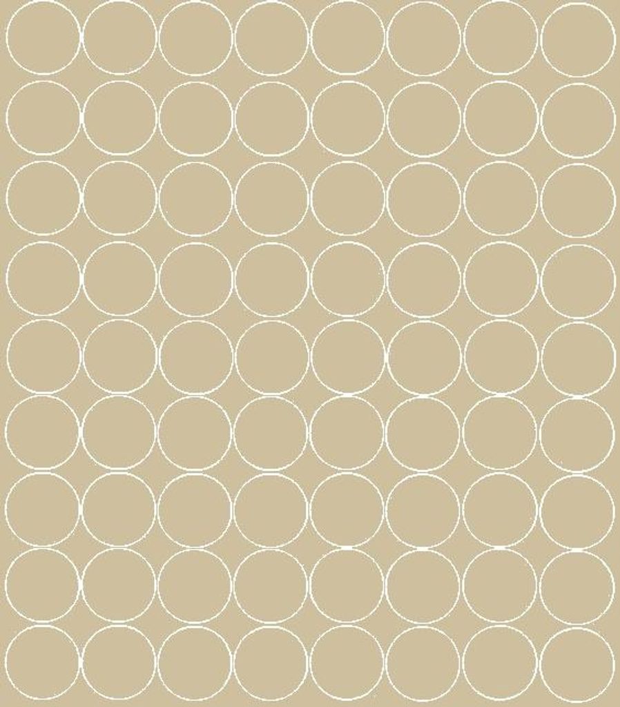 Runde Aufkleber, 5 cm Durchmesser, 72 Stück, beige matt