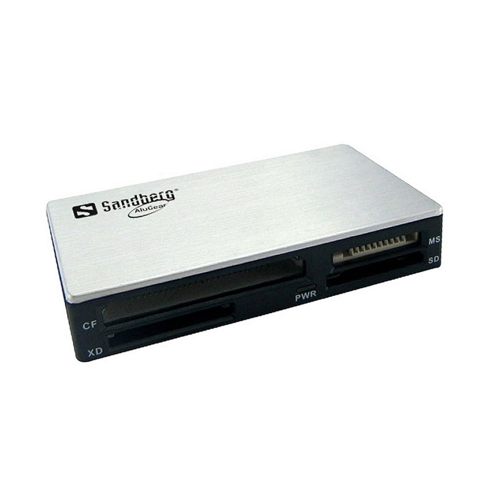 SANDBERG USB 3.0 Multi Card Reader SD XD MS CF MMC T-Flash Micro SD M2 50 cm USB 3.0 Kabel im Lieferumfang