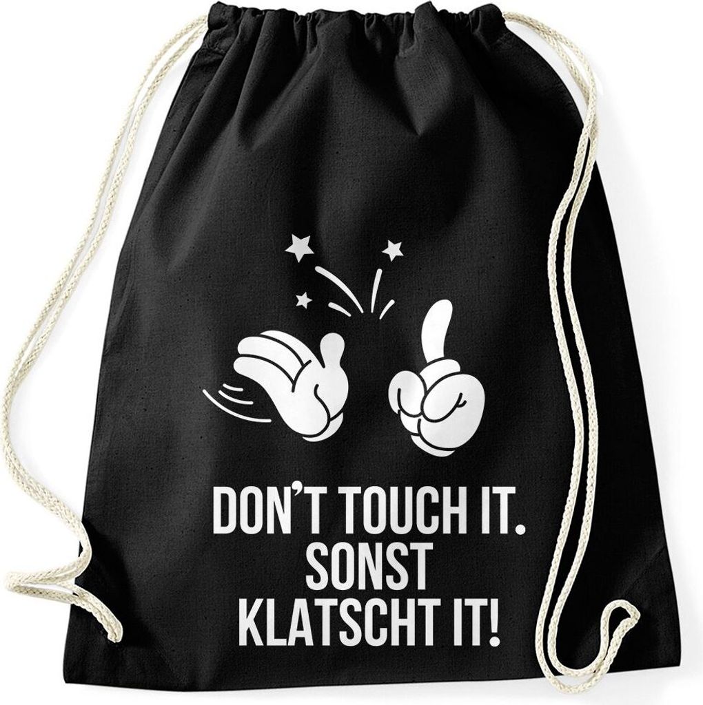 Turnbeutel - Don't Touch It Sonst Klatscht It - Moonworks® Produktbild 