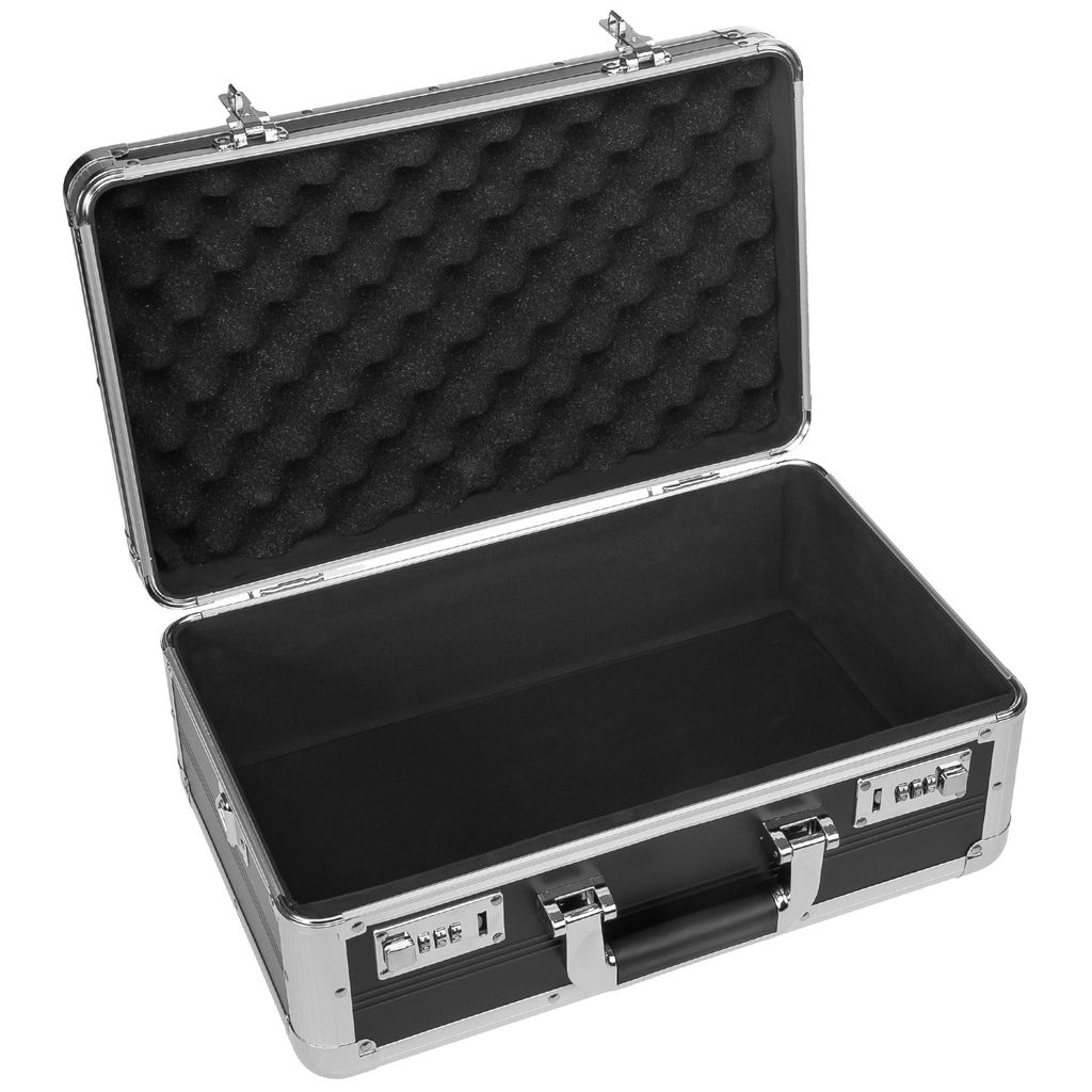 Fotokoffer, Kamerakoffer, Transportkoffer - schwarz, mit Schaumstoff - 21 Liter | Schwarz