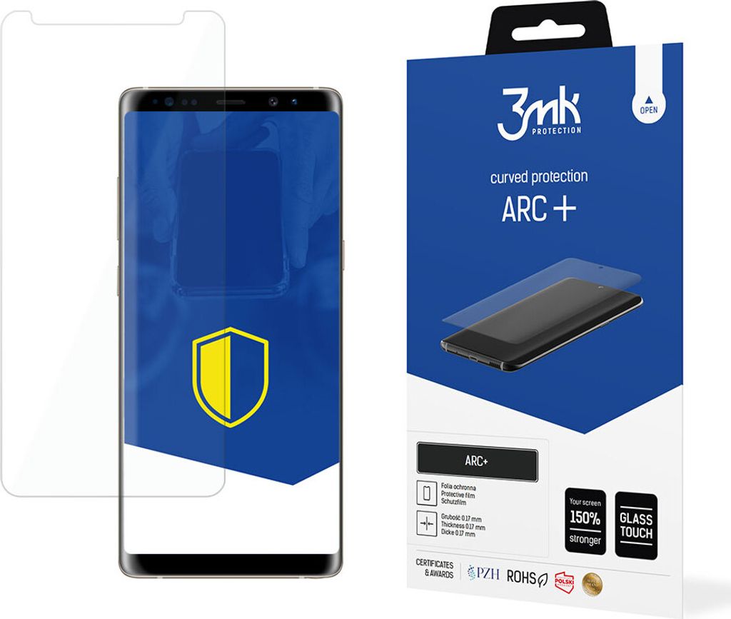3mk Display Schutzfolie ARC+ für Samsung Galaxy Note 8 0,17mm Self-Heal